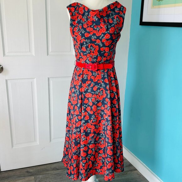 NEW with TAGS Eva Franco Zinta Dress in Red Poppy (size 2) - Picture 1 of 15